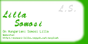 lilla somosi business card